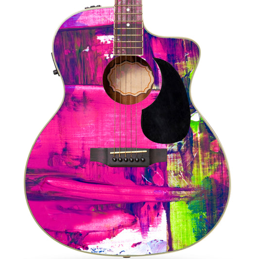 Acoustic/Electric, Bass Guitar Skin Wrap Vinyl Decal Sticker 'Abstract Art' GS157