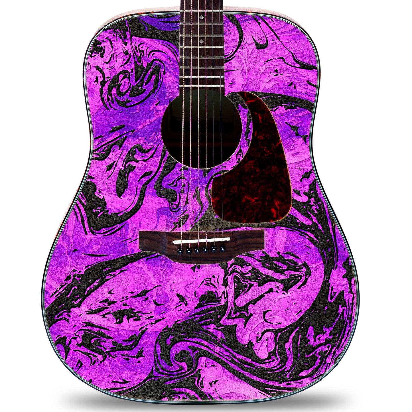 Acoustic/Electric Guitar Skin Wrap Vinyl Decal Sticker Abstract Floral GS159