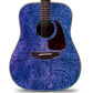 Acoustic/Electric Guitar Skin Wrap Vinyl Decal Sticker Vintage Blues/Purples Lace GS164