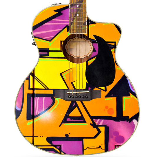 Acoustic/Electric Guitar Skin Wrap Vinyl Decal Sticker Street Graffiti GS168