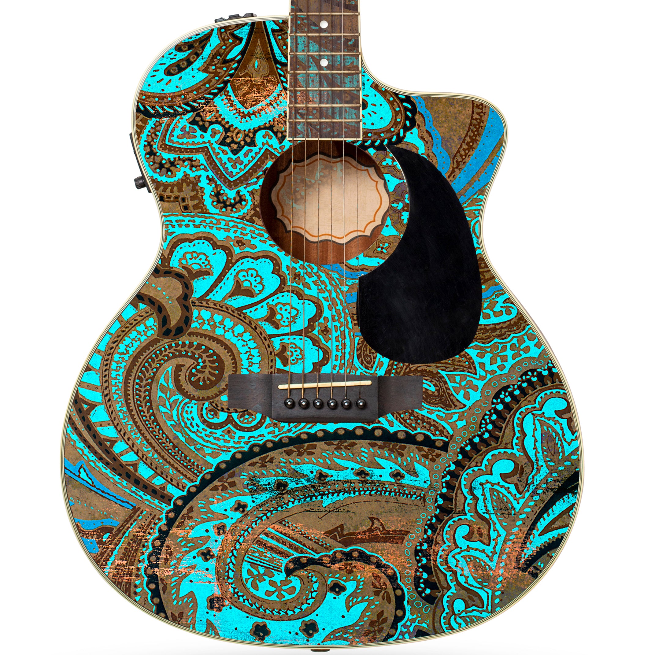 Acoustic/Electric Guitar Skin Wrap Vinyl Decal Sticker Modern Lace GS1 ...
