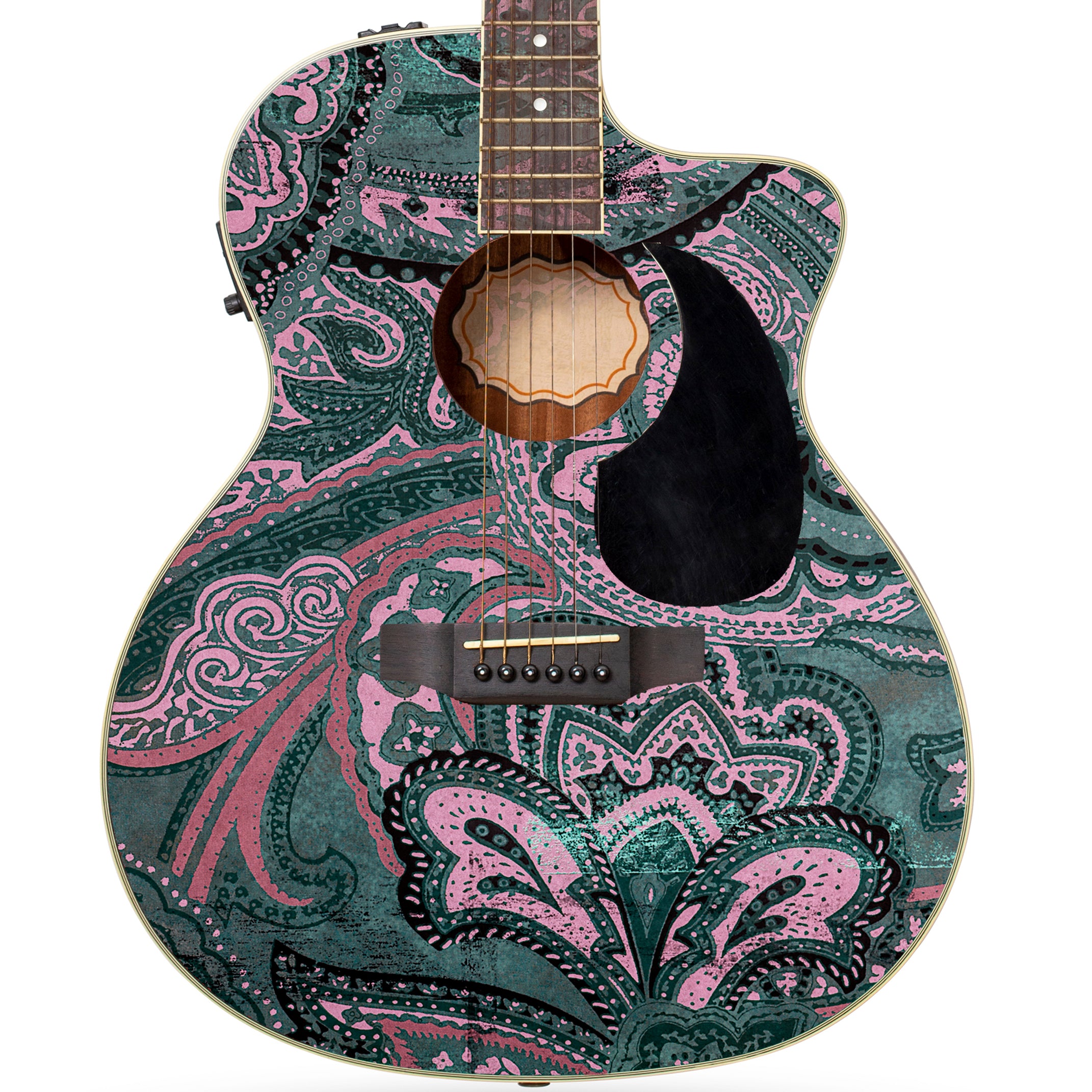 Acoustic/Electric Guitar Skin Wrap Vinyl Decal Sticker Modern Lace GS1 ...