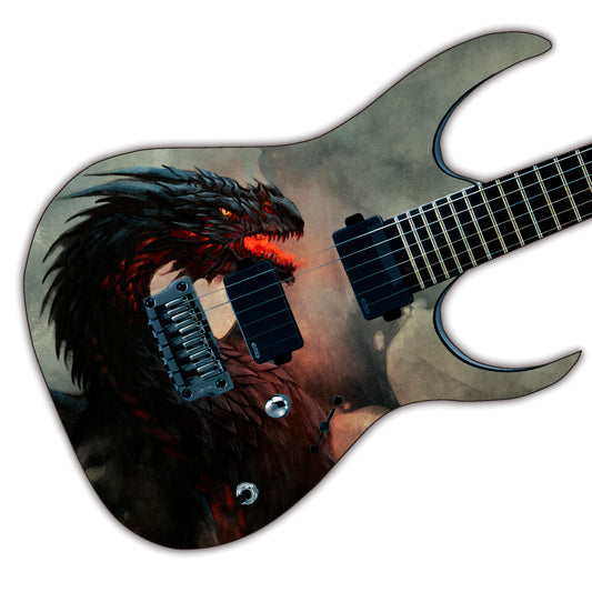 The Warrior Dragons Skin Wrap Vinyl Decal Stickers for Guitars & Bass. The Druk GS182