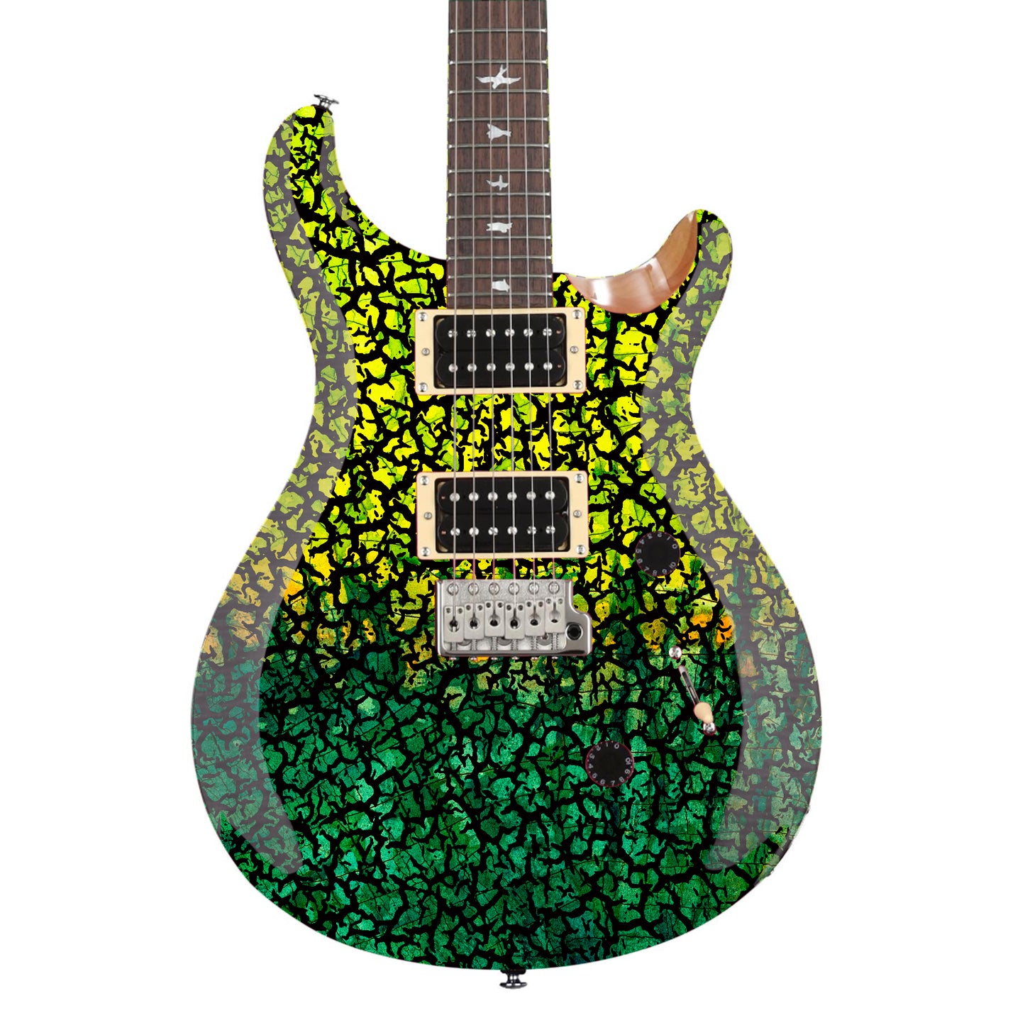 The Crackle Selection Guitar/Bass Vinyl Skin Wrap Decal Sticker Skin. Toxic  GS204