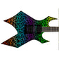 80's Metal Crackle Paint Selection Guitar/Bass Skin Wrap Sticker Skin. Rainbow GS209