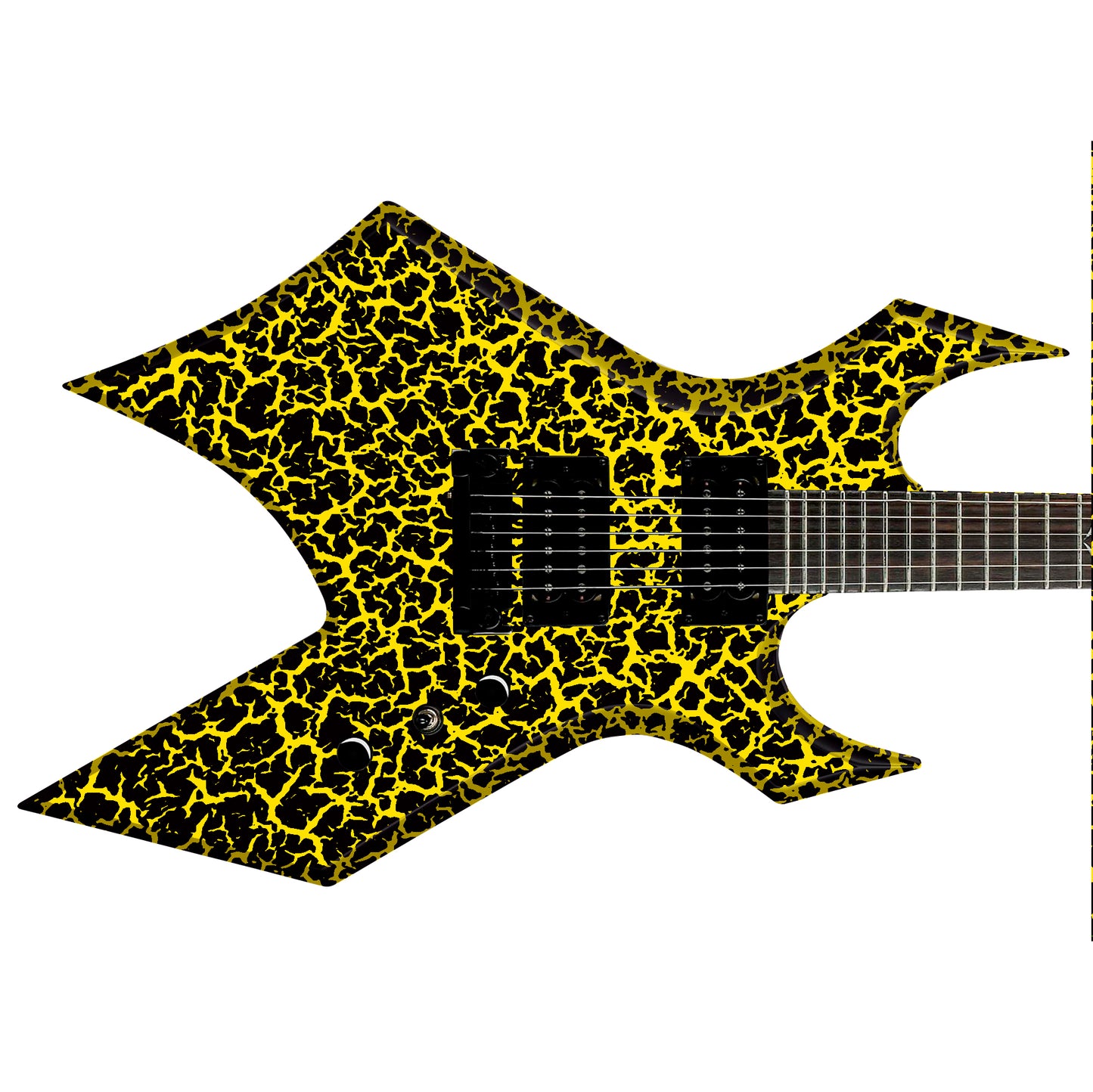 80's Metal Crackle Paint Selection Guitar/Bass Skin Wrap Sticker Skin. Animal GS216