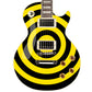 Bullseye Guitar Laminated Skin Wrap Vinyl Decal Stickers Guitar/Bass. Yellow & Black GS33