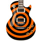 Bullseye Guitar Laminated Skin Wrap Vinyl Decal Stickers Guitar/Bass. Orange & Black GS34