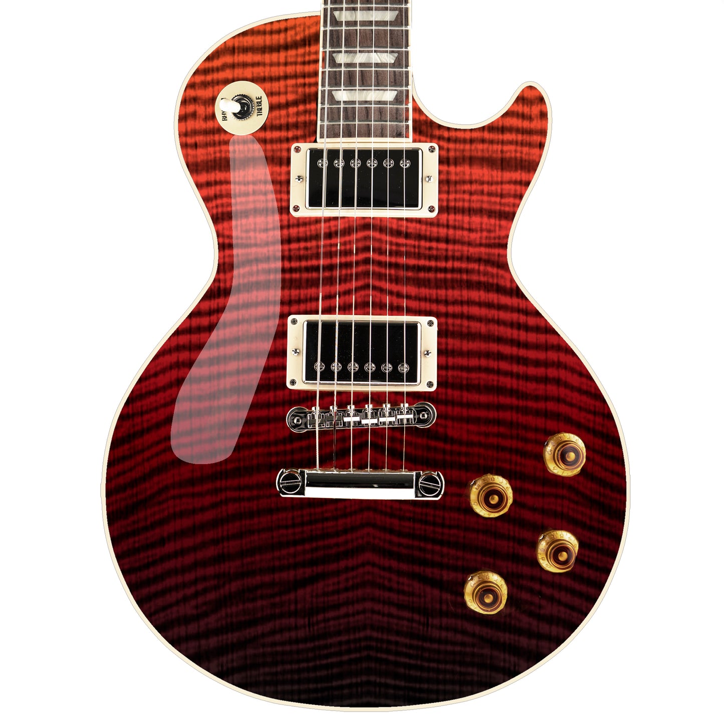 Guitar Skin Wrap Laminated Vinyl Decal Sticker The Cherry Fade Flamed Maple GS57