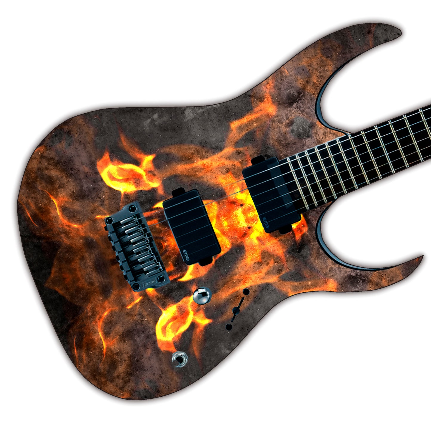 Guitar, Bass or Acoustic Skin Wrap Laminated Vinyl Decal Sticker Butterfly Fire GS67