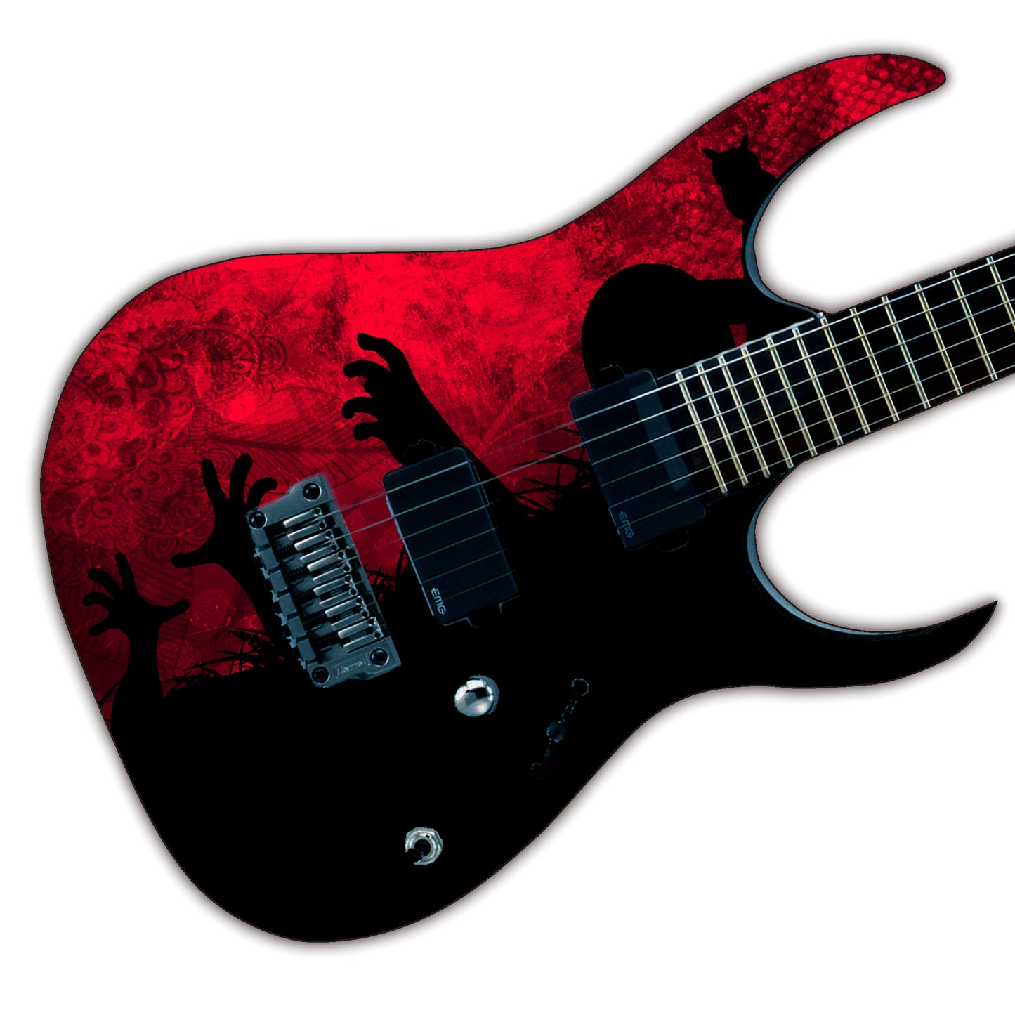 Guitar, Bass or Acoustic Skin Wrap Laminated Vinyl Decal Sticker The UnDead GS73