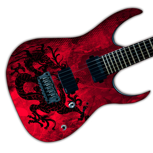Guitar, Bass or Acoustic Skin Wrap Laminated Vinyl Decal Sticker Blood Dragon GS79