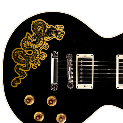 Custom Made Fire Dragon Decal Sticker Fits Guitars & Basses. 3 colour options.