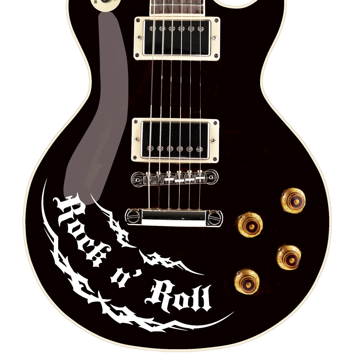 Rock & Roll. Guitar Vinyl Matte Decal Sticker. Colour options.