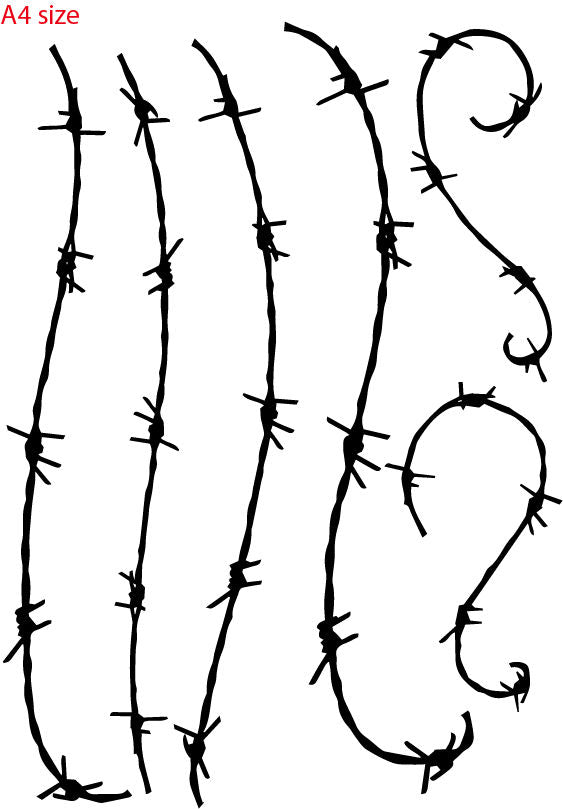 Awesome Barb Wire. Guitar Vinyl Matte Decal Sticker. Colour Options Available.