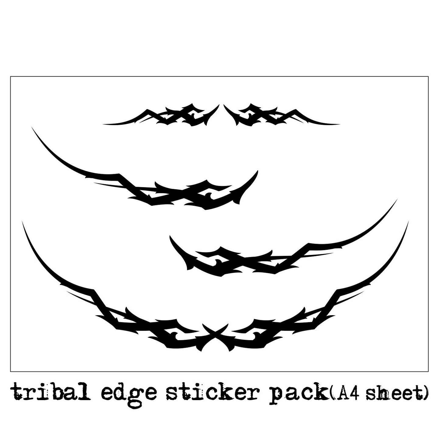 Quality Tribal Edge Guitar Vinyl Matte Decal Sticker. Colour Options Available.